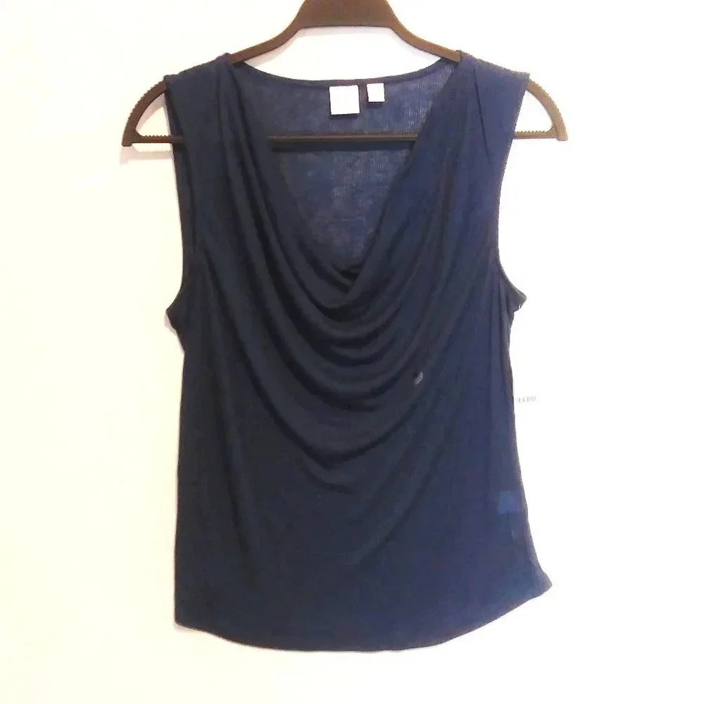 New York &‎ Co Blue Slouch Neck NWT